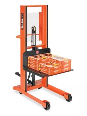 Hydraulic Platform Stacker, Manual Pallet Stacker in Stock - ULINE