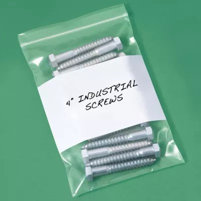 Zip Lock Sacs à bande blanche 6 mil en stock ULINE.ca