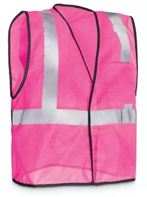 Pink Safety Vest in Stock ULINE