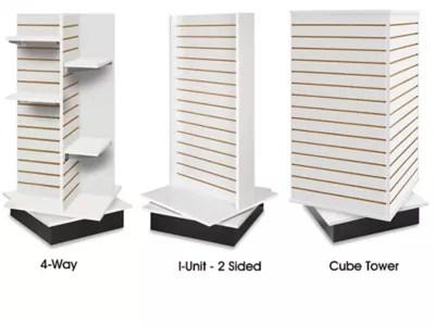Slatwall Towers, Rotating Slatwall Towers in Stock ULINE