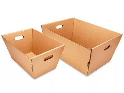 Cardboard Totes, Corrugated Totes in Stock ULINE