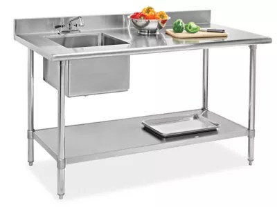 Worktables with Sink in Stock ULINE
