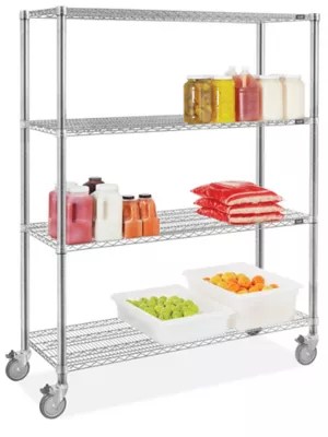 Stainless Steel Mobile Shelving in Stock ULINE.ca