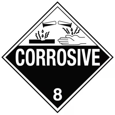 Hazard Class 8 DOT Placards in Stock ULINE