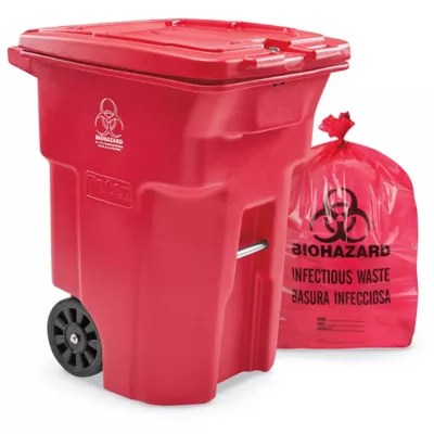 Biohazard Can with Wheels in Stock ULINE.ca