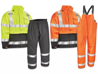 Heavy Duty HiVis Rain Gear in Stock Uline