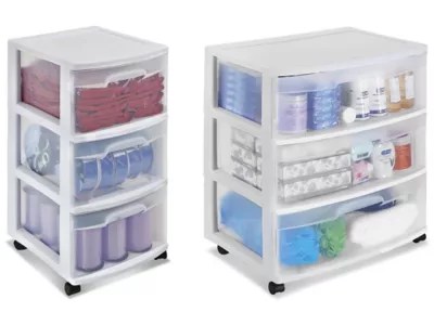 Plastic Drawers, Sterilite® Drawers, 3Drawer Storage Carts in Stock
