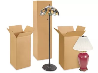 Lamp Boxes, Lamp Moving Boxes, Lamp Packing Boxes in Stock ULINE