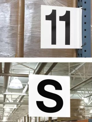 Hanging Aisle Sign, Warehouse Aisle Number in Stock ULINE
