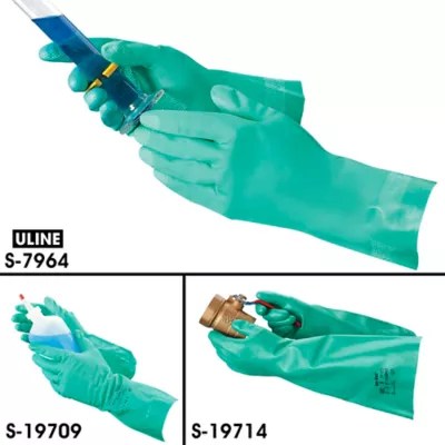Chemical Resistant Nitrile Gloves, Ansell SolVex® Gloves in Stock ULINE