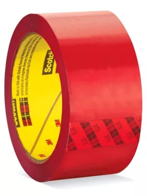 3M 373 Carton Sealing Tape 2" x 55 yds, Red S10158R Uline