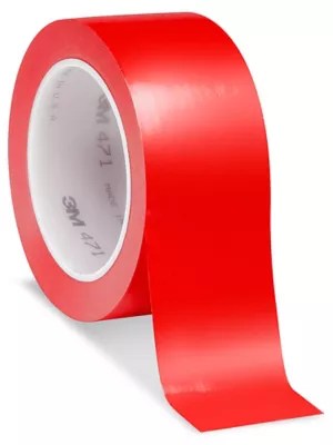 3M 471 Vinyl Tape 2" x 36 yds, Red S10254R Uline