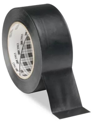 3M 3903 Vinyl Duct Tape 2" x 50 yds, Black S10327BL Uline