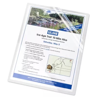 Letter Size SelfLaminating Pouches S10472 Uline