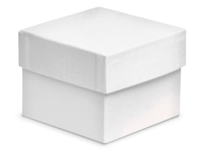Deluxe Gift Boxes 4 x 4 x 3", White S10619 Uline