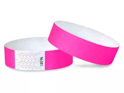 Tyvek® Wristbands Neon Pink S10751P Uline