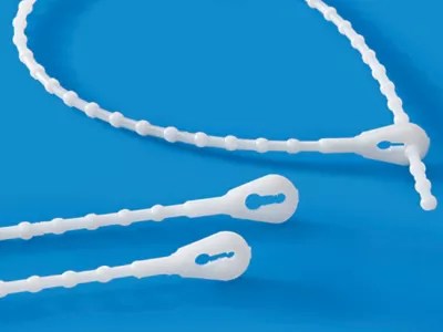 Beaded Security Ties 11", Natural S11163 Uline