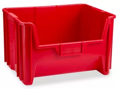 Giant Plastic Stackable Bins 15 x 20 x 12 1/2", Red S11335R Uline