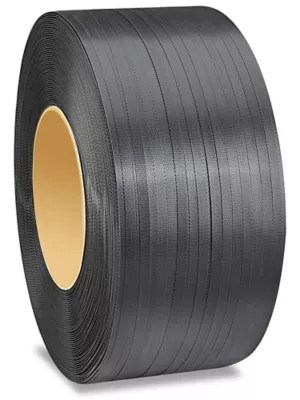 8 x 8" Core Machine Strapping - 1/2" x .023" x 9,900', Black S-11347