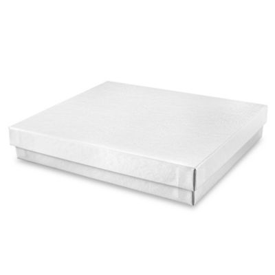 Jewelry Boxes 6 x 5 x 1", White Swirl S11517 Uline
