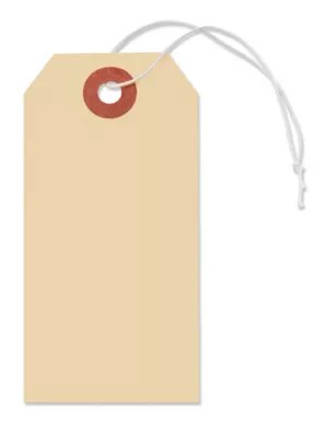 Manila Shipping Tags 3, 3 3/4 x 1 7/8", PreTied Elastic S1151PE