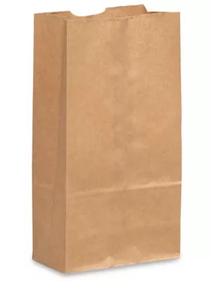 Paper Grocery Bags 3 1/2 x 2 3/8 x 6 7/8", 1, Kraft S11538 Uline