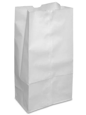 Paper Grocery Bags 7 3/4 x 4 3/4 x 16", 16, White S11541 Uline