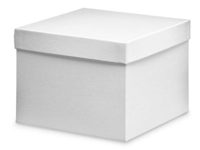 Deluxe Gift Boxes 8 x 8 x 6", White S11595 Uline