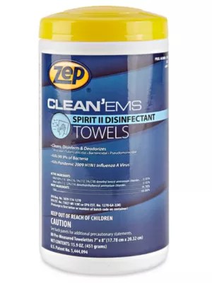 Zep® Disinfecting Wipes Citrus Scent, 80 ct S11681S2 Uline