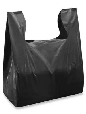 Deluxe TShirt Bags 20 x 10 x 30", Black S12350BL Uline