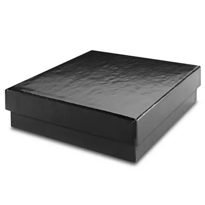 Jewelry Boxes 3 1/2 x 3 1/2 x 1", Black Gloss S12390 Uline