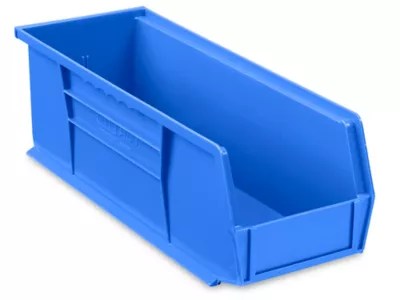 Plastic Stackable Bins 15 x 5 1/2 x 5", Blue S12418BLU Uline