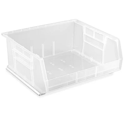 Plastic Stackable Bins 15 x 16 1/2 x 7", Clear S12420C Uline