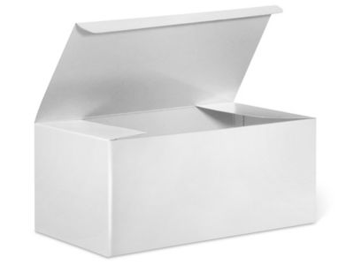 Gift Boxes 9 x 5 x 4", White Gloss S12455 Uline