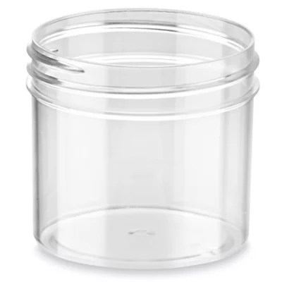 Clear Round WideMouth Plastic Jars Bulk Pack 2 oz, Jars Only S12752BJAR Uline