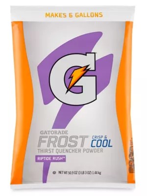 Gatorade® Powder 6 Gallon, Riptide Rush S12936RIP Uline