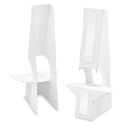 Easel Backs 9", Double Wing, White S12944W Uline