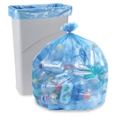 Blue Recycling Trash Liner 33 Gallon S12965 Uline