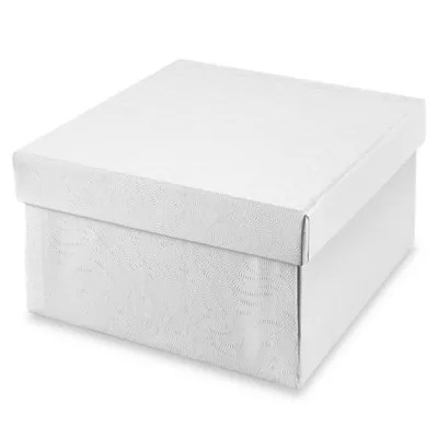 Jewelry Boxes 3 1/2 x 3 1/2 x 2", White Swirl S13063 Uline