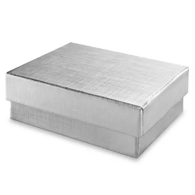 Jewelry Boxes 3 1/16 x 2 1/8 x 1", Silver S13078SIL Uline
