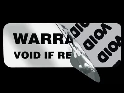 Tamper Evident Labels "Warranty Void if Removed", Silver S13124SIL