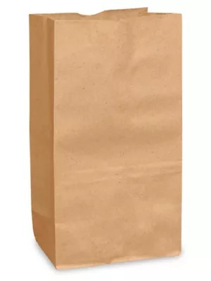 Paper Grocery Bags 4 3/4 x 2 15/16 x 8 9/16", 3, Kraft S13238 Uline