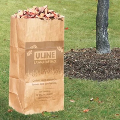 Paper Lawn/Leaf Bag 30 Gallon, Printed S13523 Uline