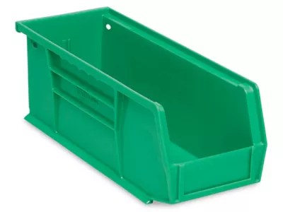 Plastic Stackable Bins 11 x 4 x 4", Green S13536G Uline