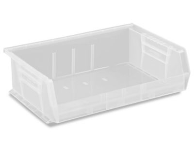 Plastic Stackable Bins 11 x 16 1/2 x 5", Clear S13537C Uline