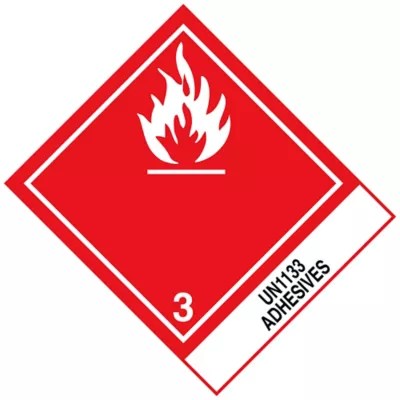 International Labels "Adhesives UN 1133", 4 x 4 3/4" S13881 Uline