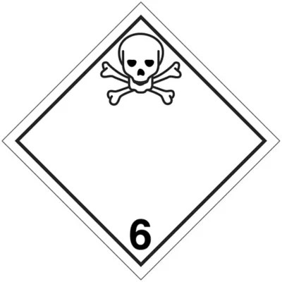 International Placard Toxic, Adhesive Vinyl S13920V Uline