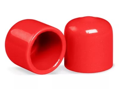Clear Tube End Caps 1/2", Red S14122 Uline