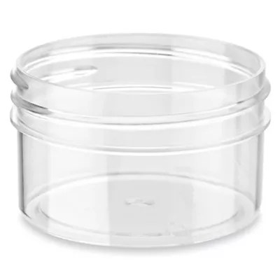 Clear Round WideMouth Plastic Jars Bulk Pack 1 oz, Jars Only S