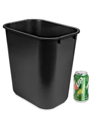 Rubbermaid® Office Trash Can 3 Gallon, Black S14491BL Uline